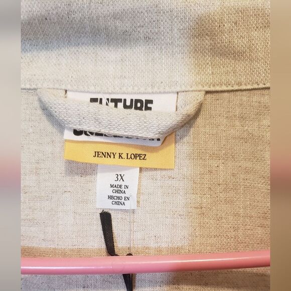 Future Collective with JENNY K LOPEZ Womens Linen Utility Anorak Cargo Jacket 3x - Picture 9 of 11